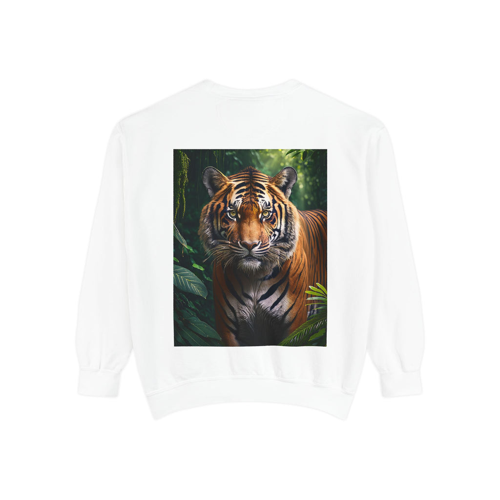 Tiger Portrait Sweatshirt — Realistic Jungle Tiger Graphic Crewneck