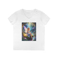 Fairy Garden V-Neck Tee — Ethereal Winged Fairy Print