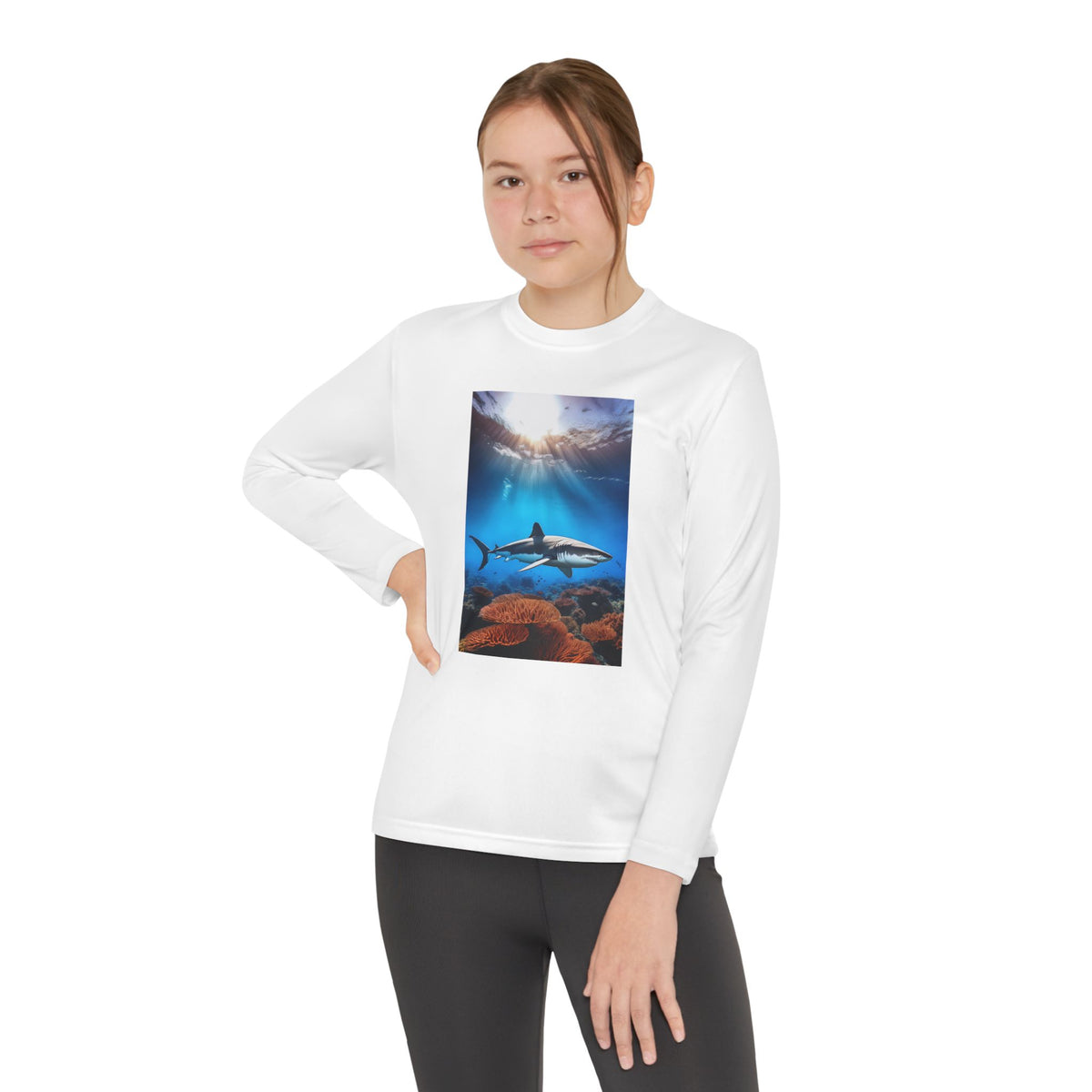 Shark Youth Long Sleeve Competitor Tee