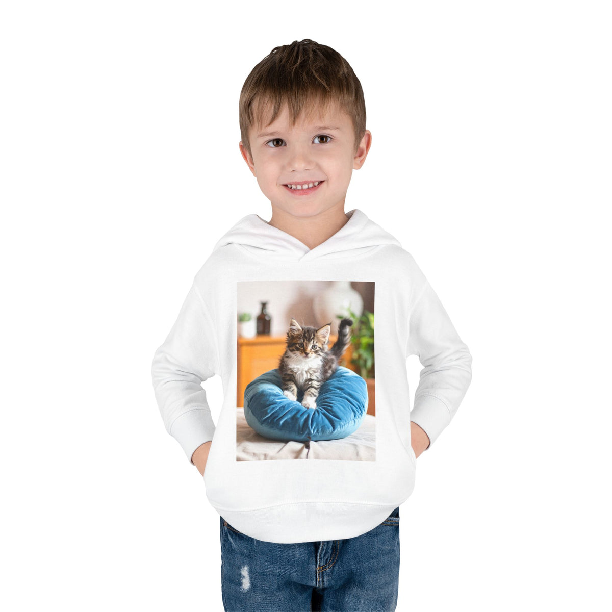 Kitten Toddler Pullover Fleece Hoodie