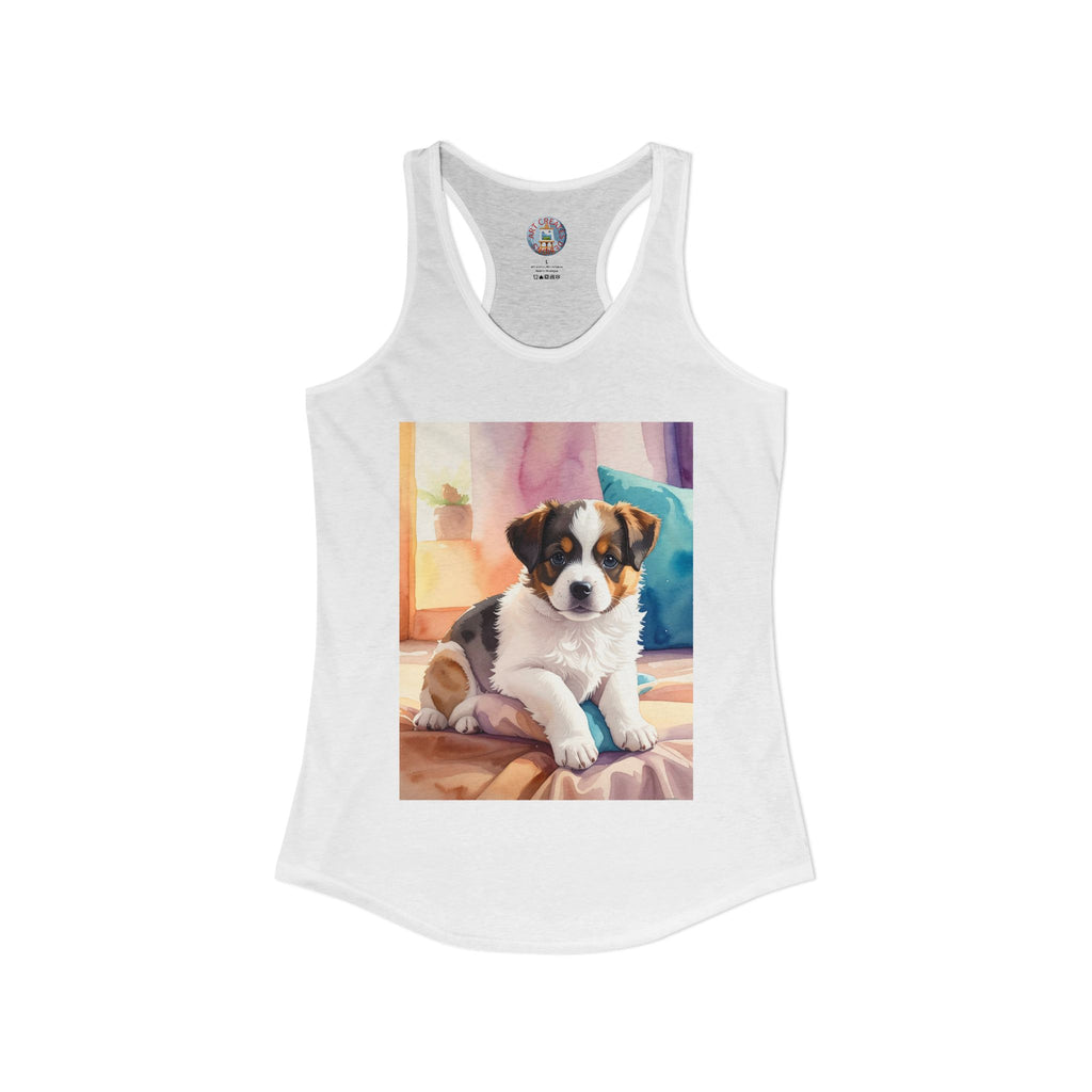 Cute Puppy-Women's Ideal Racerback Tank
