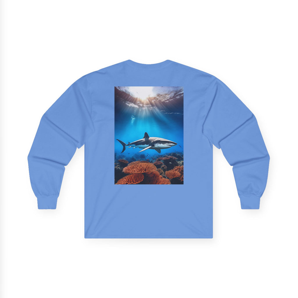 Shark Ocean Long Sleeve Tee — Underwater Reef Graphic Shirt