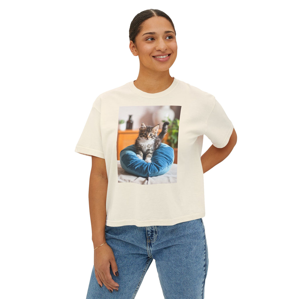 Pillow Kitten-Women's Boxy Tee