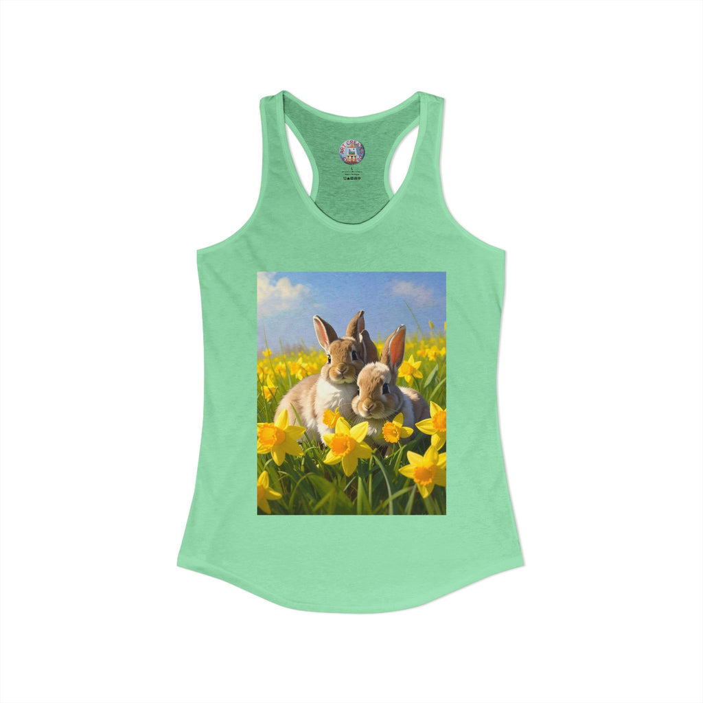 Bunnies-Women's Ideal Racerback Tank