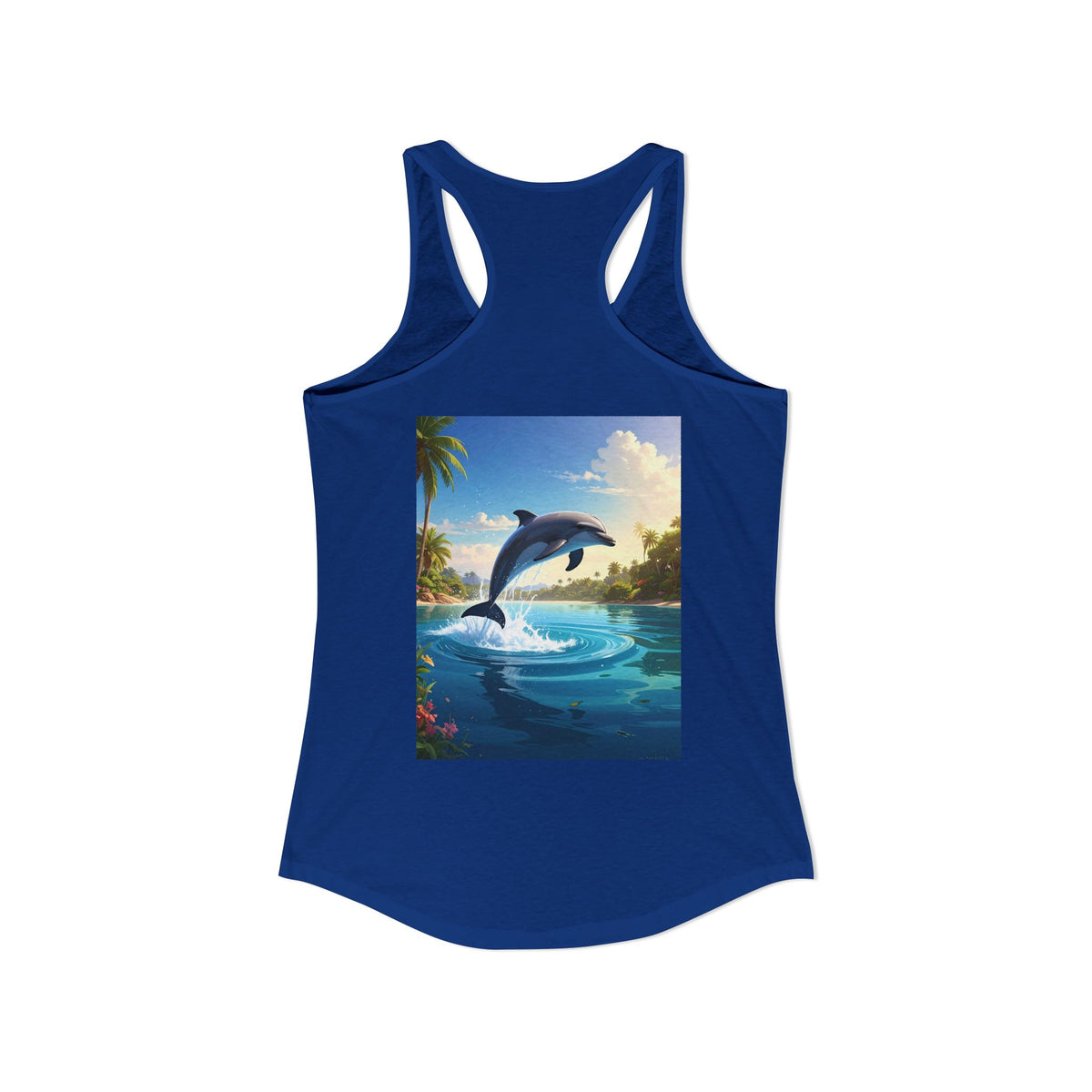 Dolphin-Women's Ideal Racerback Tank