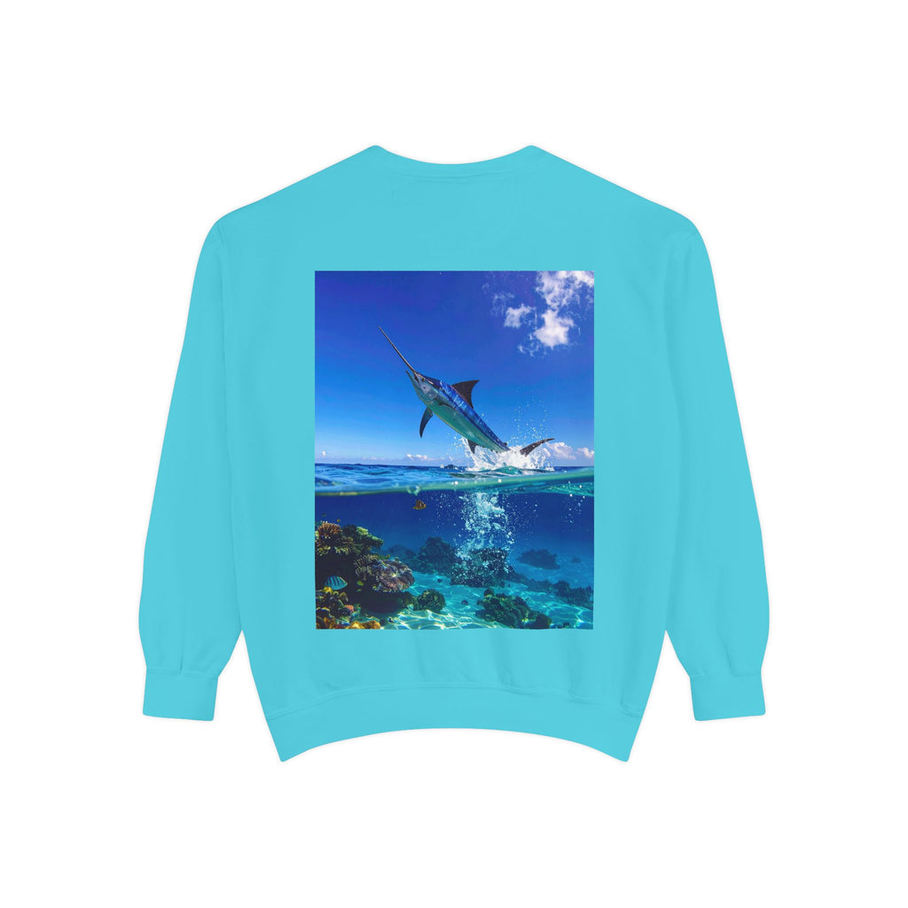 Marlin Ocean Sweatshirt — Tropical Sailfish Graphic Crewneck