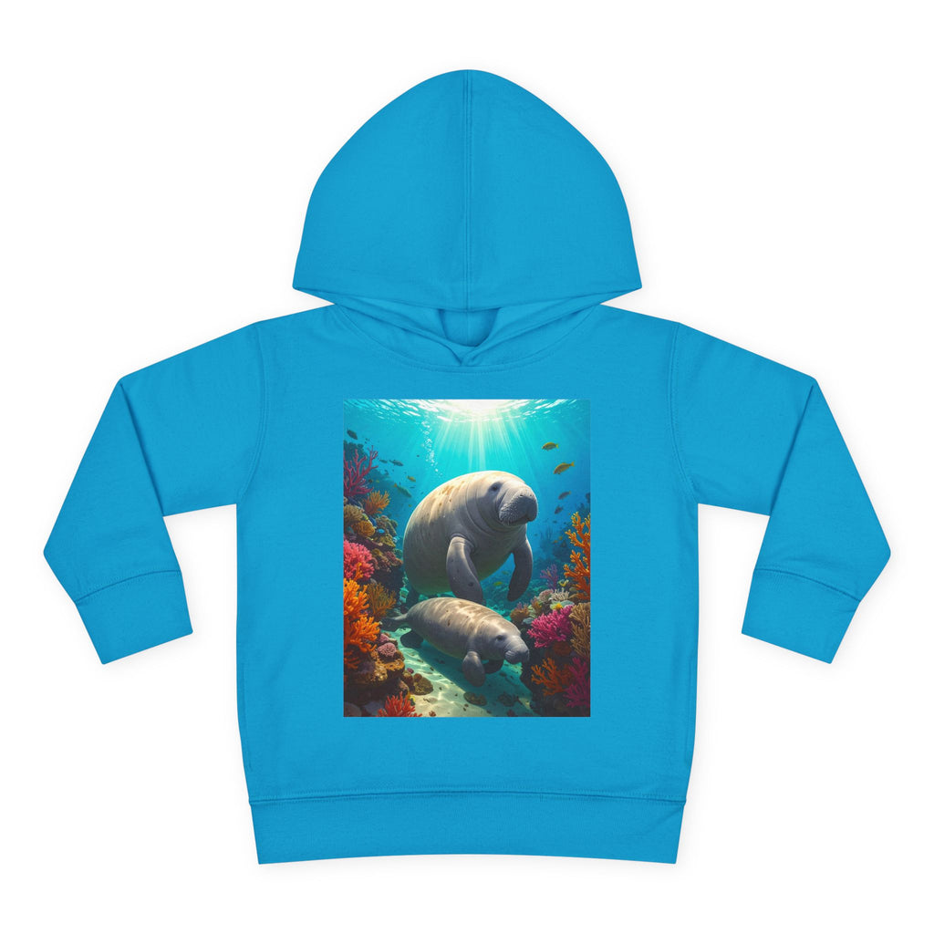 Manatee & Cub Toddler Pullover Fleece Hoodie