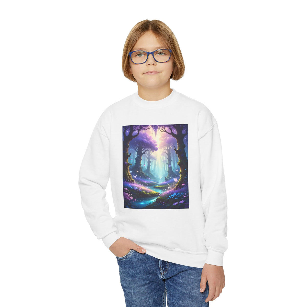 Enchanted Forest Youth Crewneck Sweatshirt