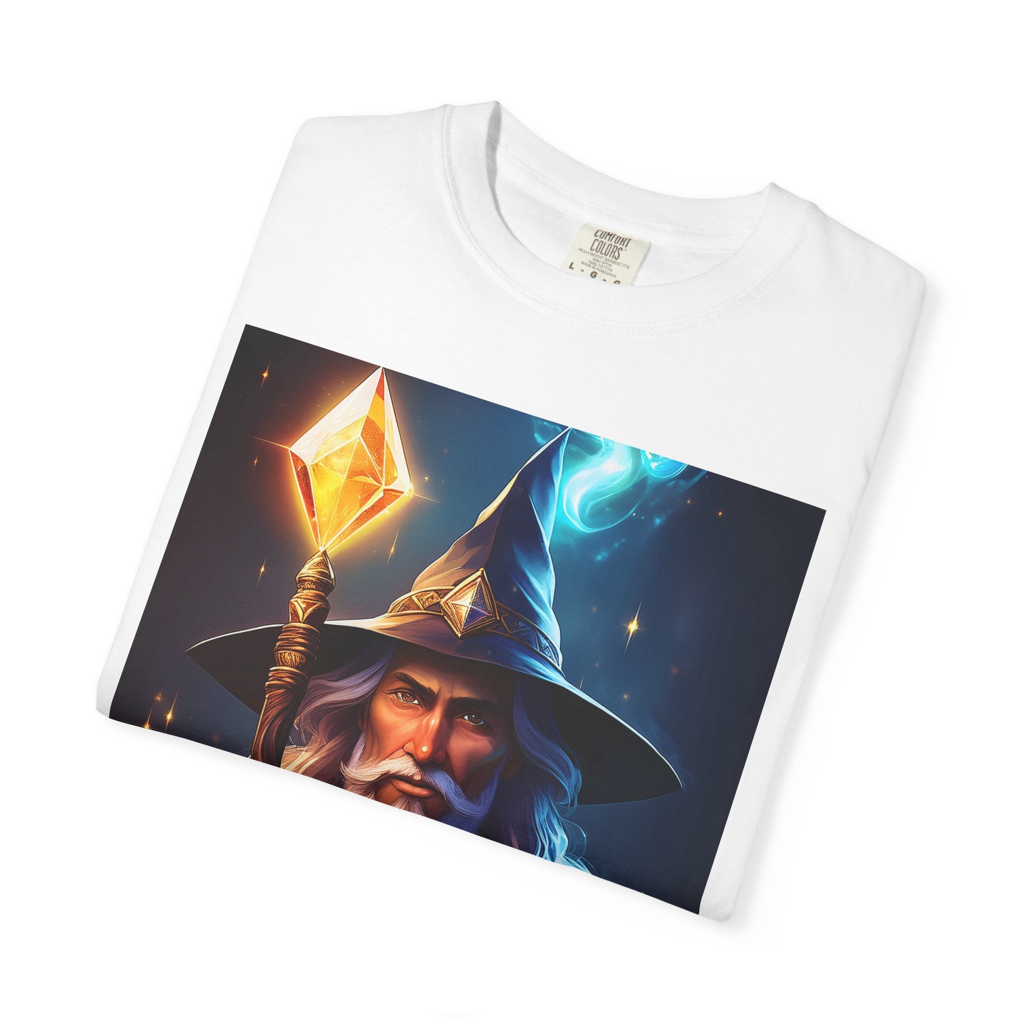 Wizard Portrait T‑Shirt — Mystic Mage Graphic Tee