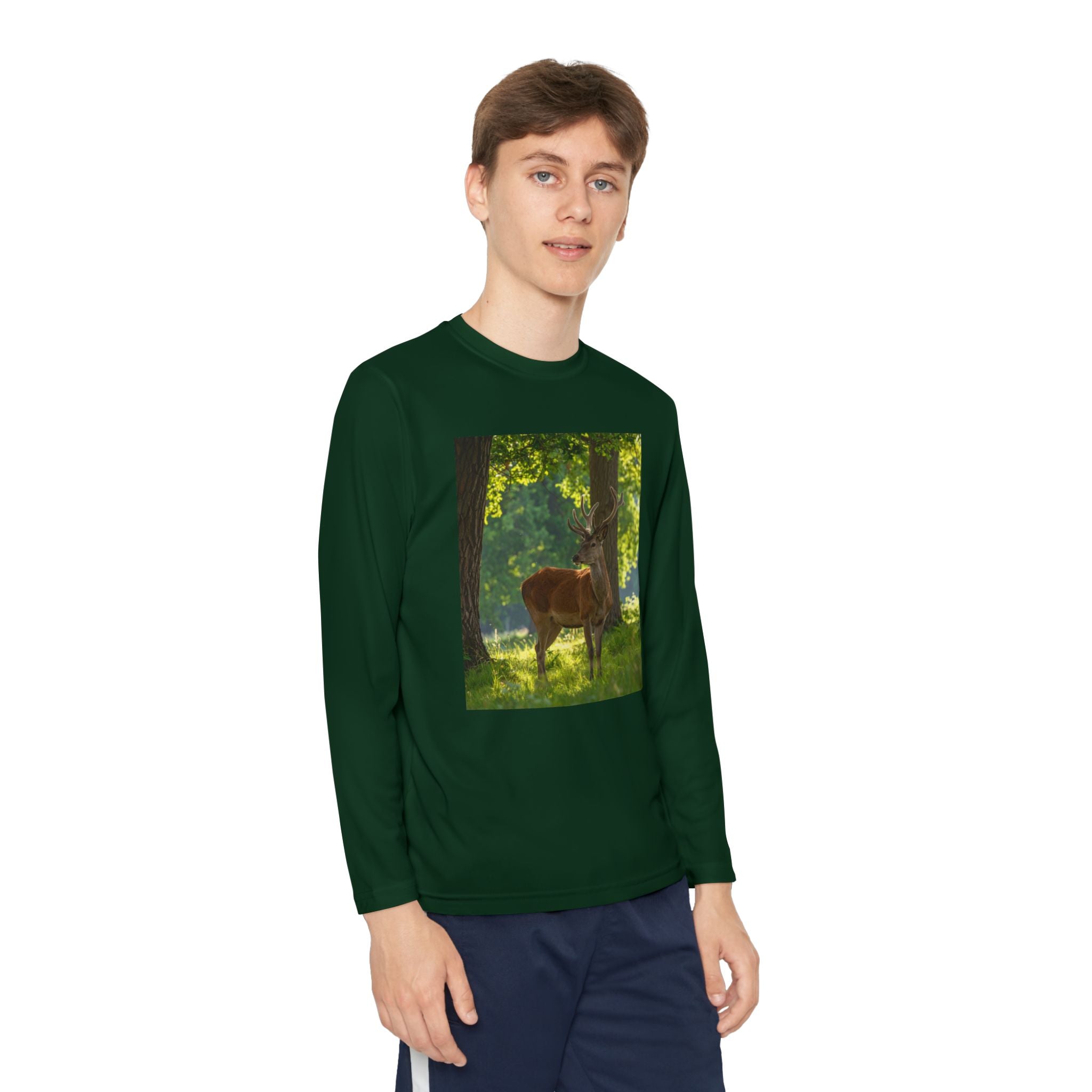 Deer Youth Long Sleeve Competitor Tee