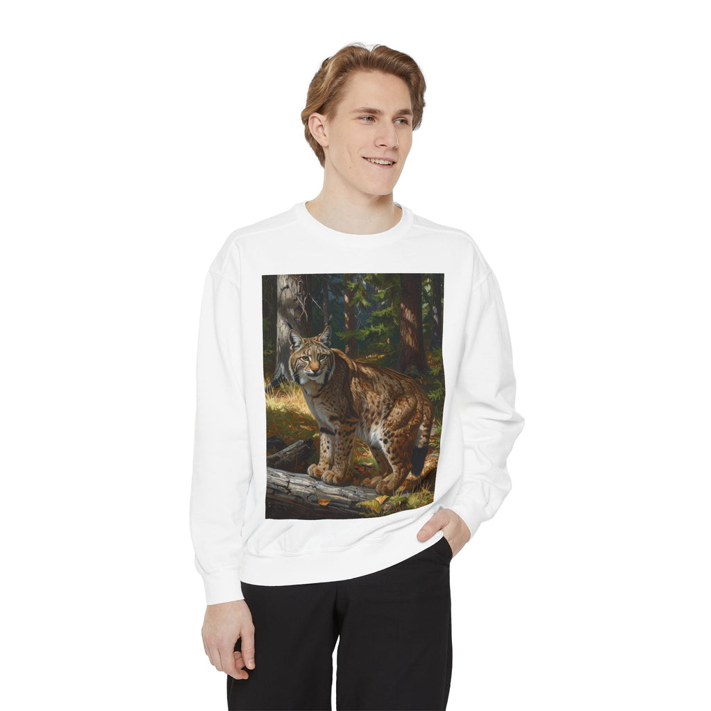 Bobcat Forest Sweatshirt — Wildlife Art Crewneck