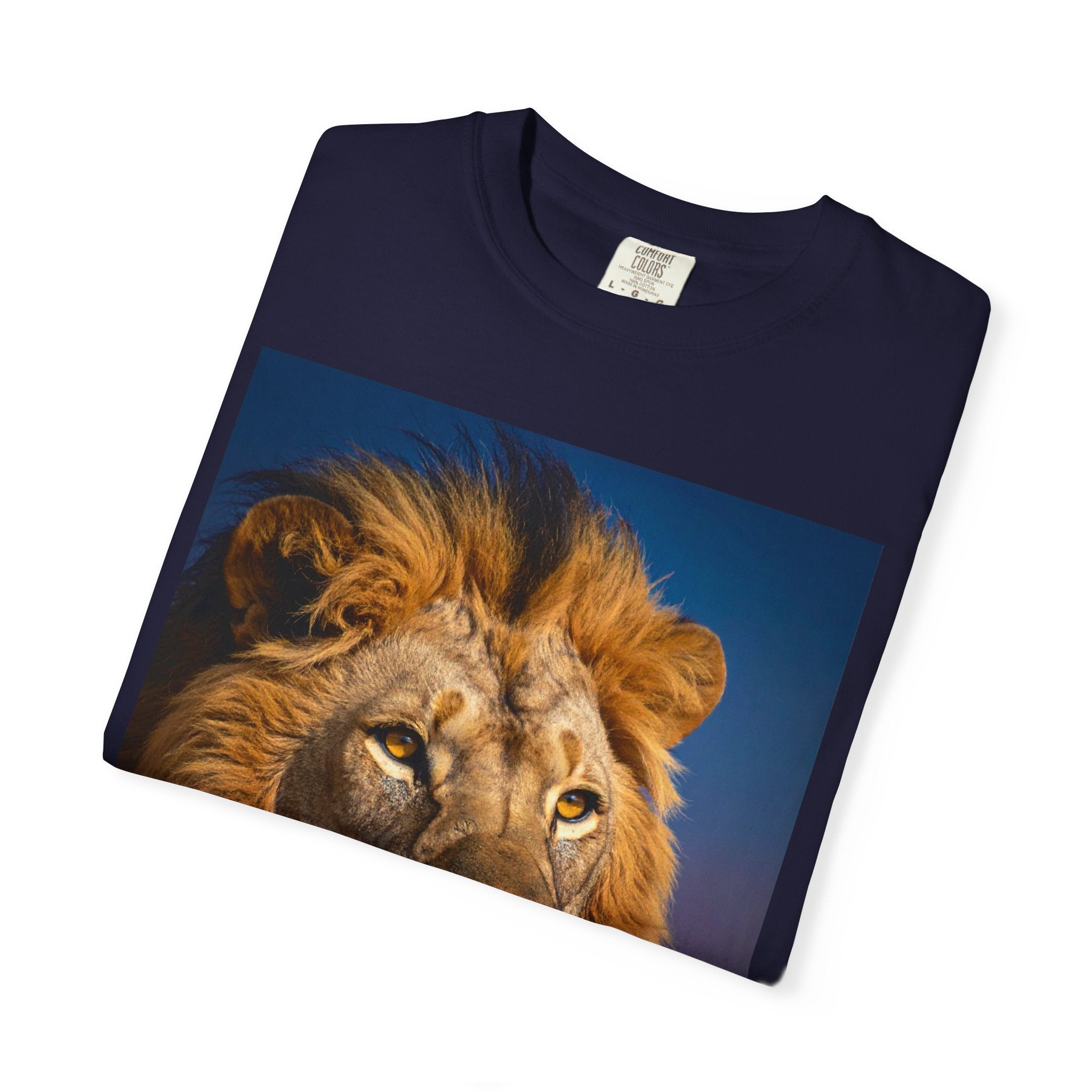 Lion Portrait T-Shirt — Majestic Wildlife Tee