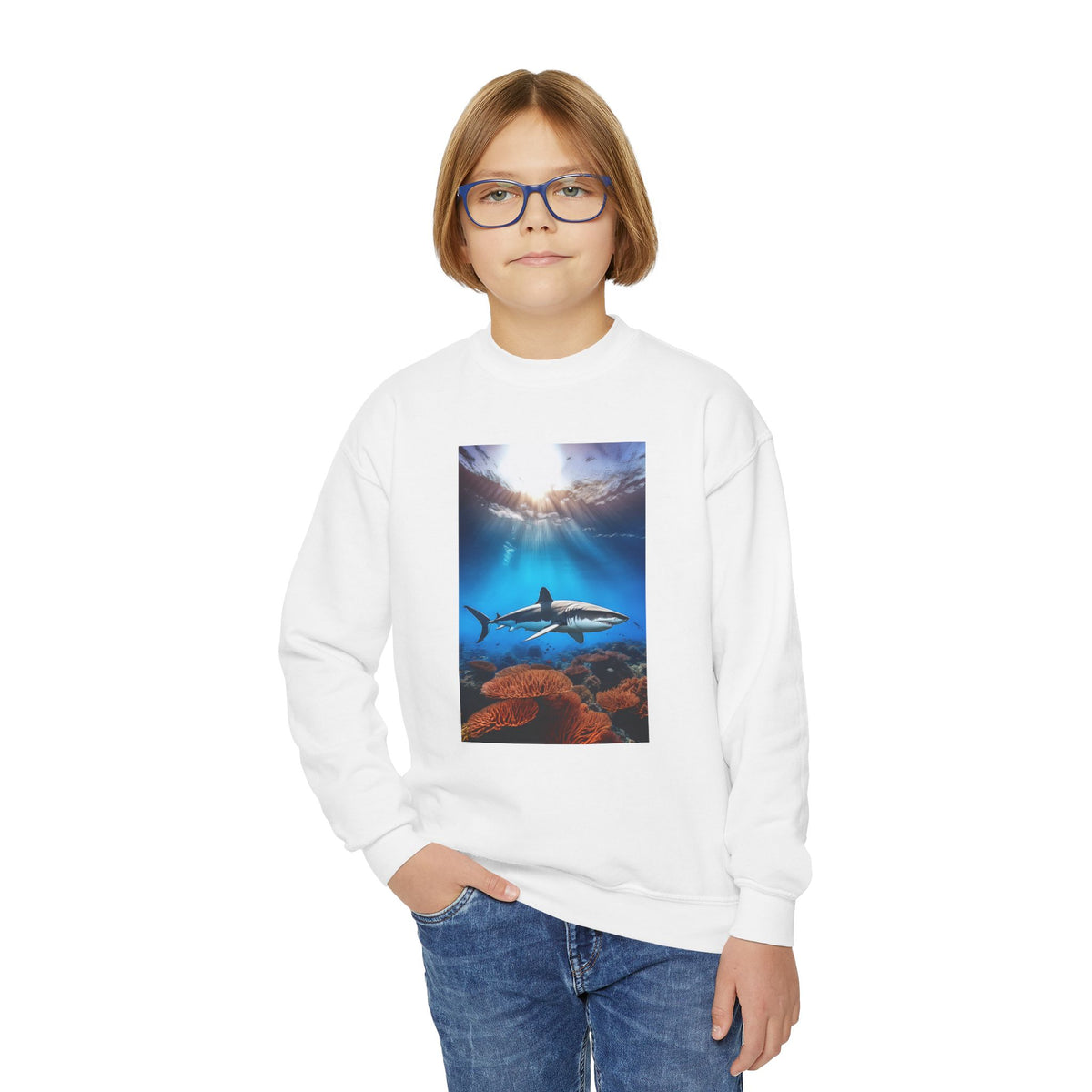 Shark Youth Crewneck Sweatshirt