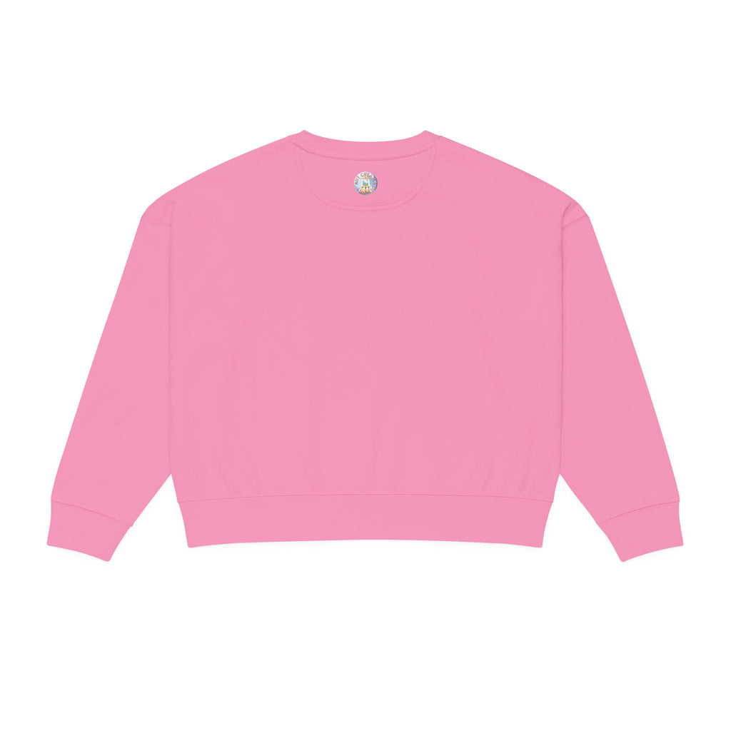 Women's Organic Crewneck Sweatshirt — Cute Bunny in Daffodil Field Graphic