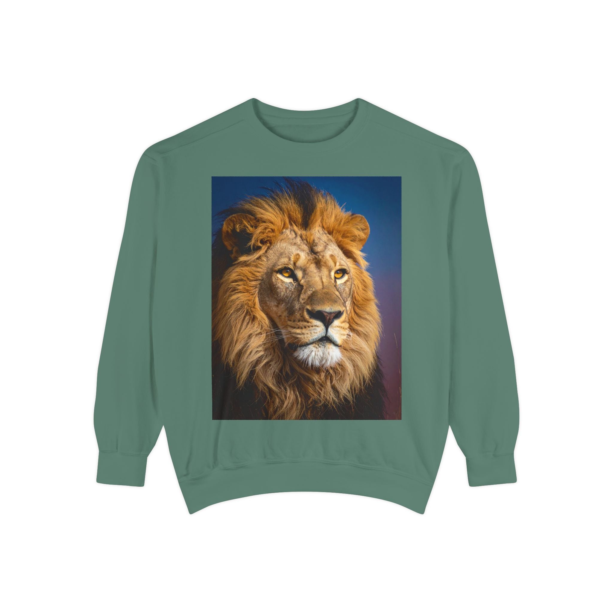 Lion Portrait Sweatshirt — Majestic Lion Graphic Crewneck