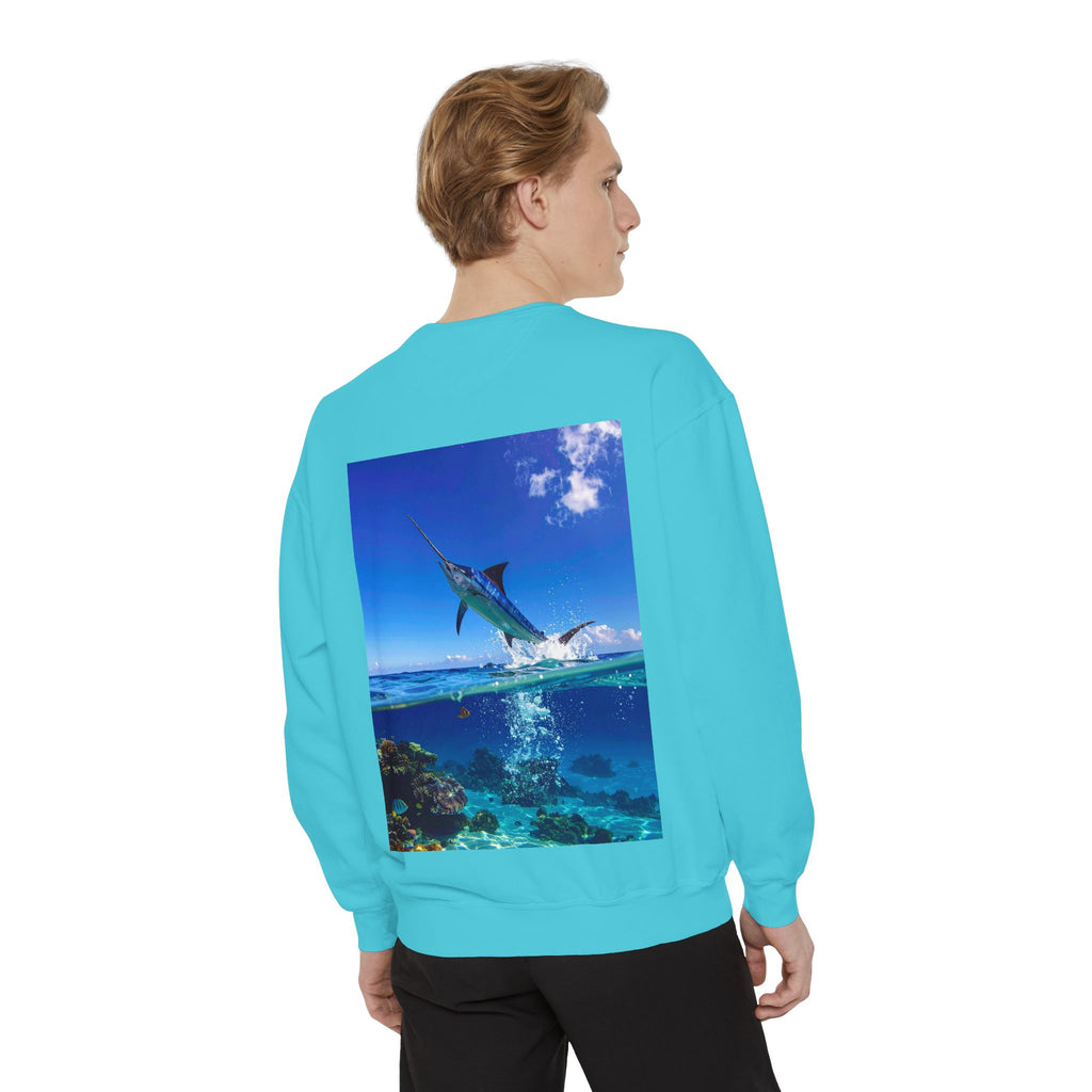 Marlin Ocean Sweatshirt — Tropical Sailfish Graphic Crewneck