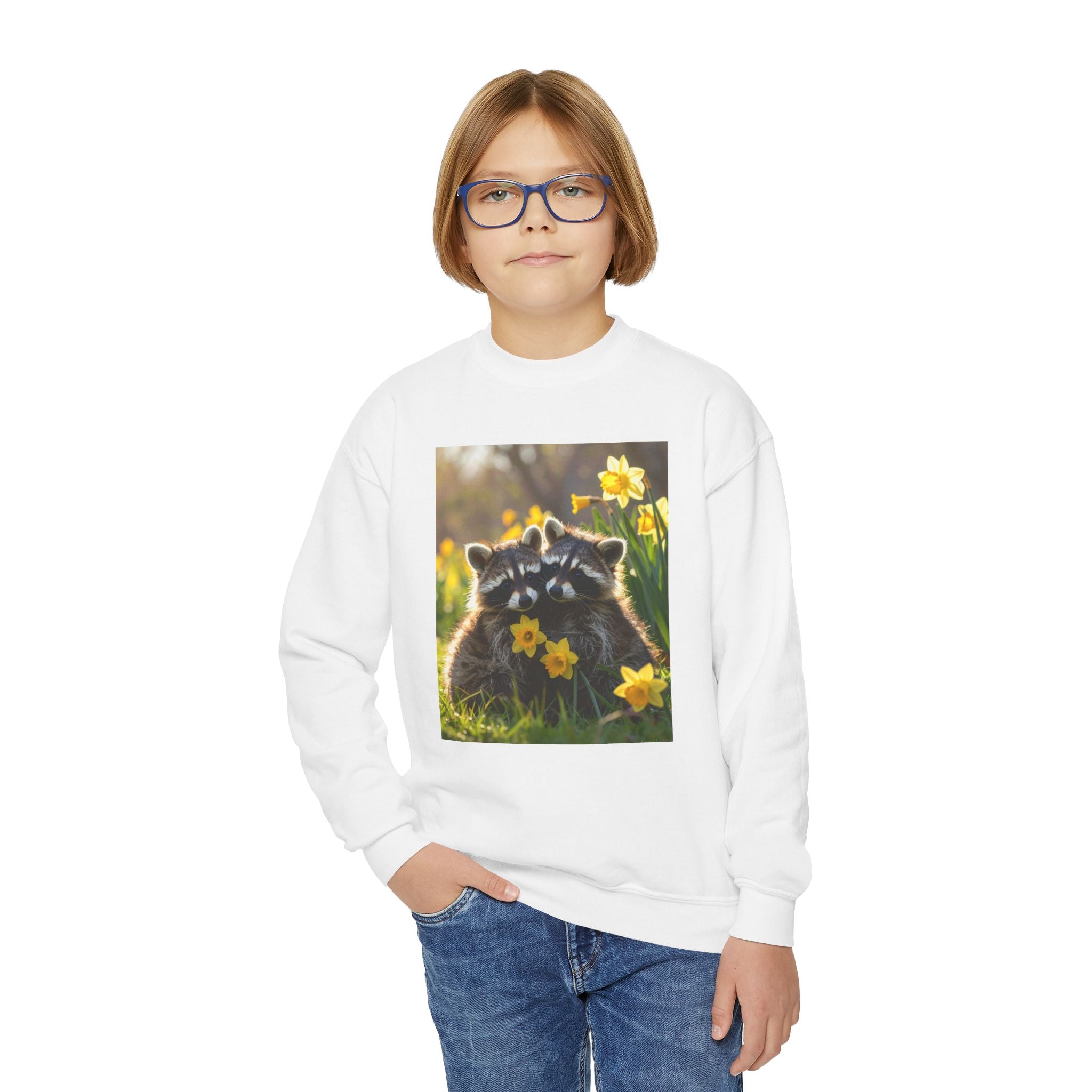 Baby Racoons Youth Crewneck Sweatshirt