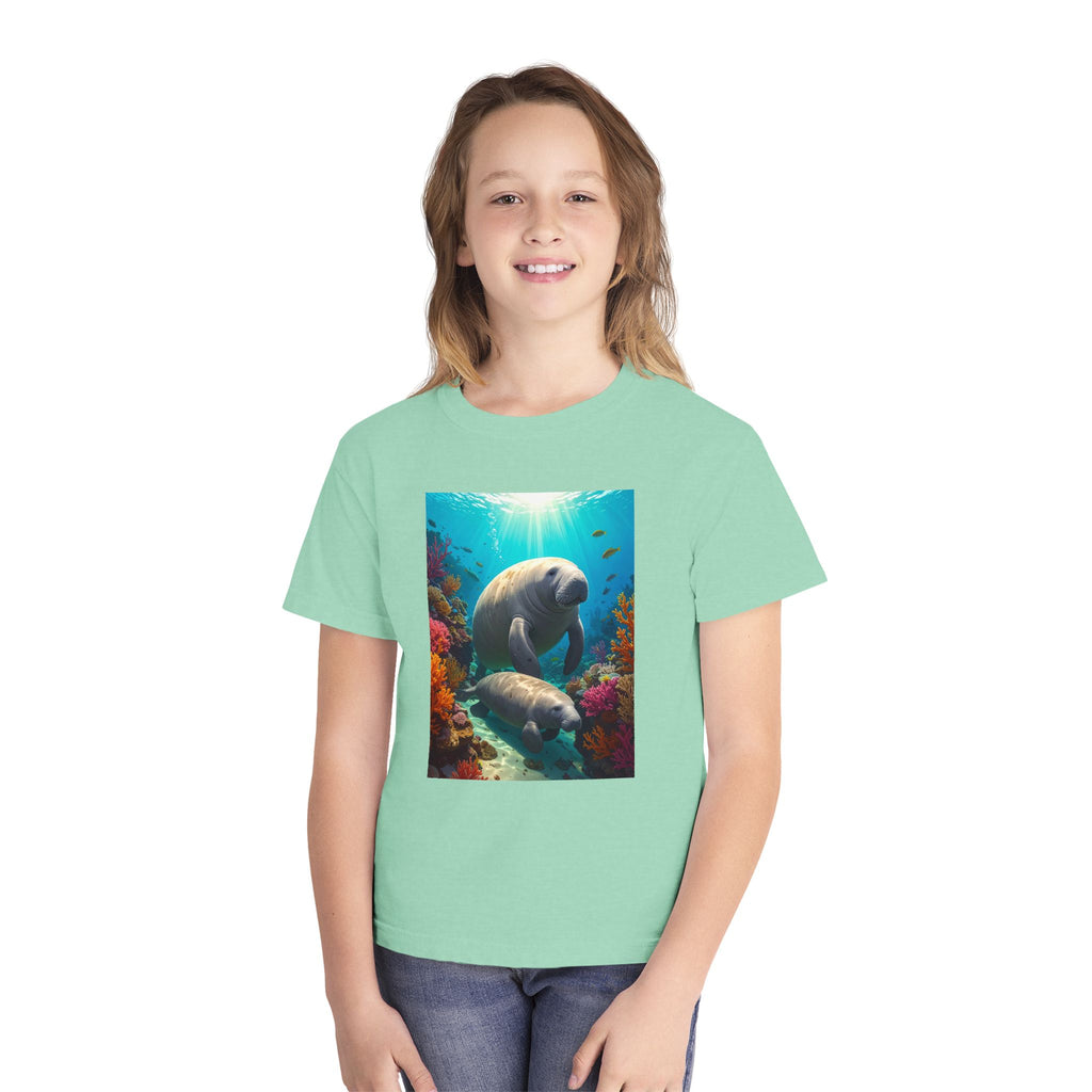 Manatee & Cub Youth Midweight Tee