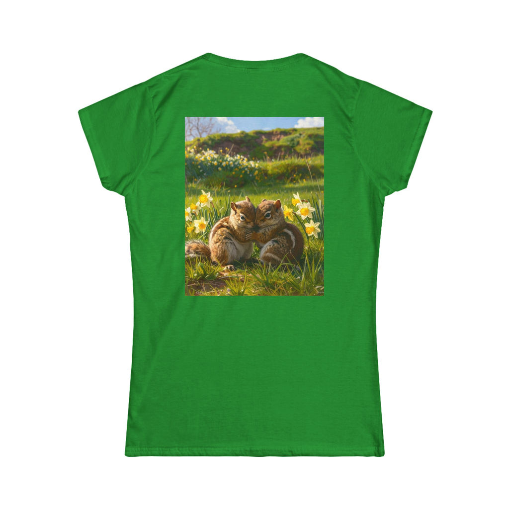 Chipmunks-Women's Crew Tee — Classic White Softstyle T-Shirt