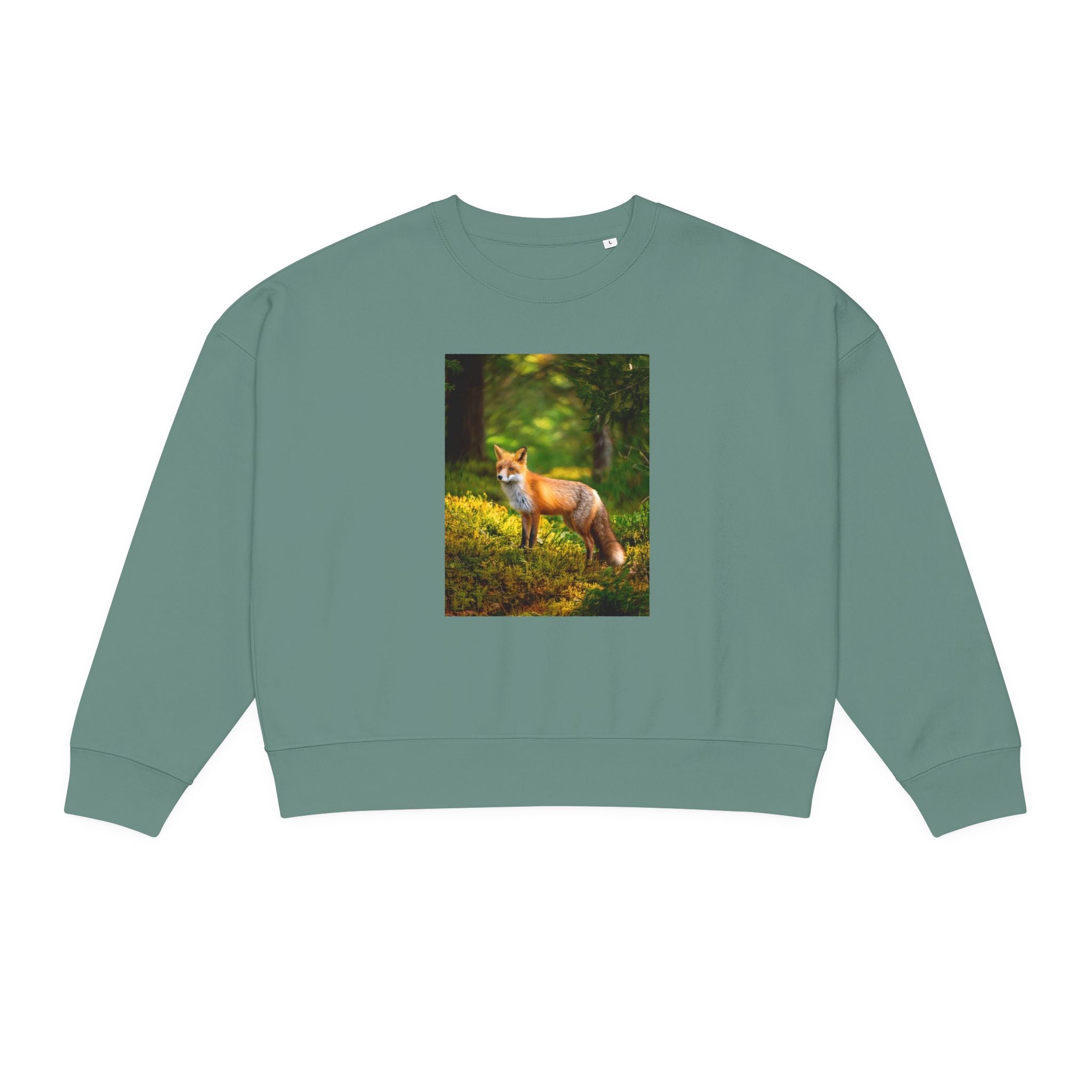 Fox Forest Crewneck Sweatshirt — Women's Organic Cozy Nature Pullover