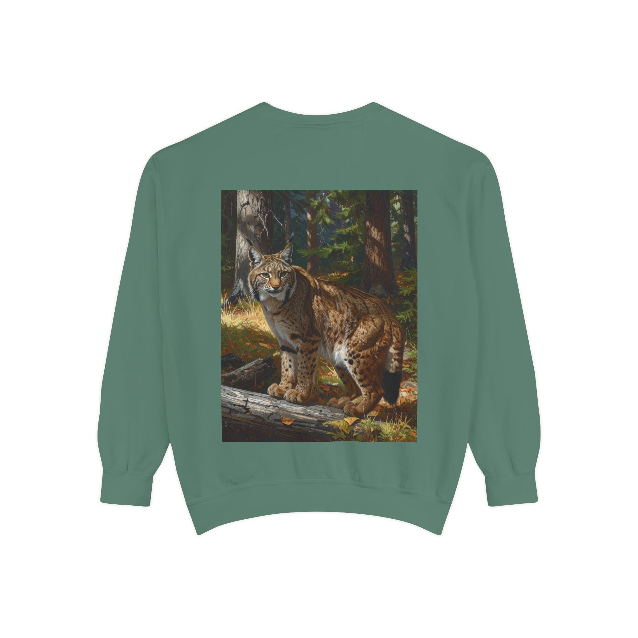 Bobcat Forest Sweatshirt — Wildlife Art Crewneck