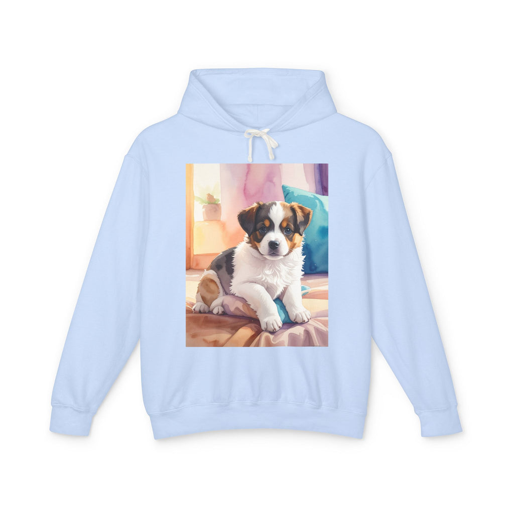 Puppy Portrait Hoodie — Cute Dog Photo Lightweight Hooded Sweatshirt