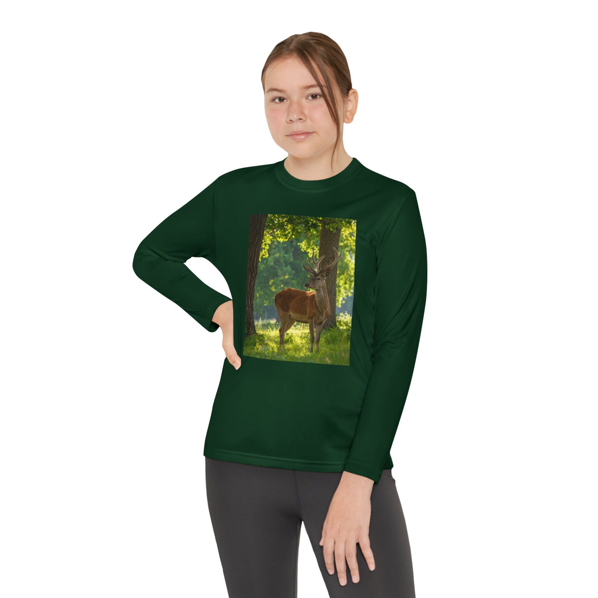 Deer Youth Long Sleeve Competitor Tee