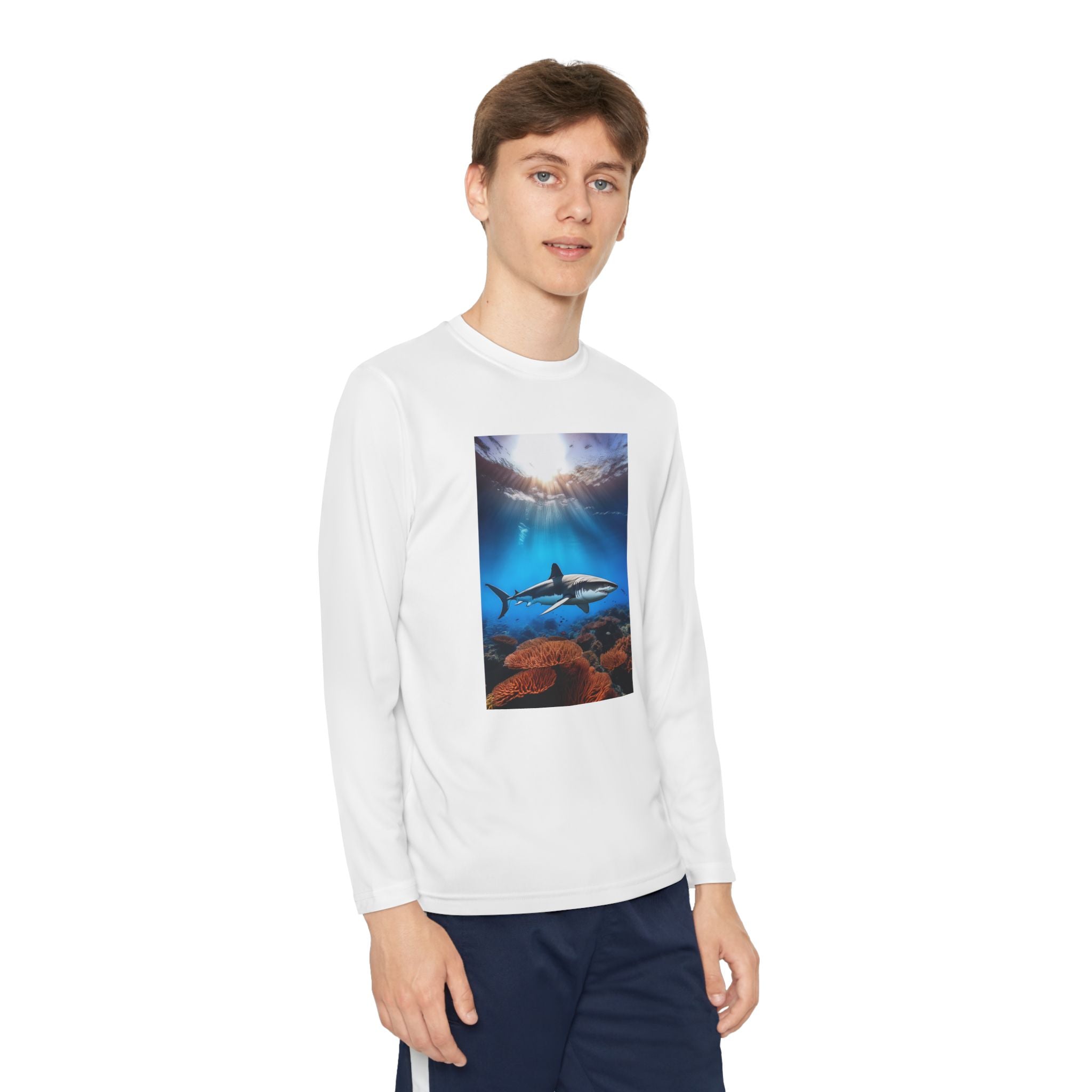 Shark Youth Long Sleeve Competitor Tee