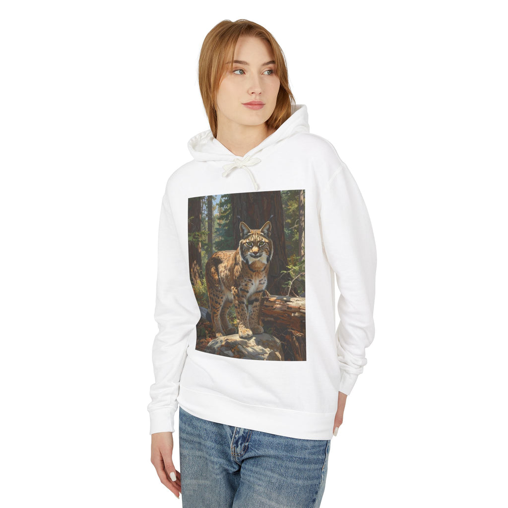Bobcat Forest Hoodie — Wildcat Nature Graphic Sweatshirt