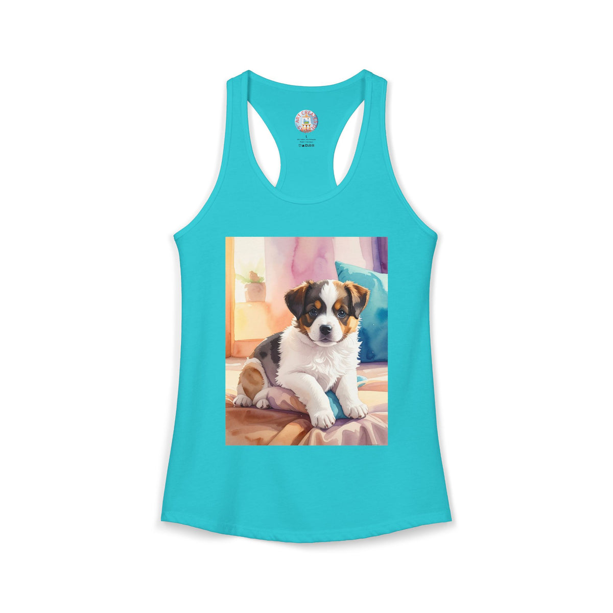 Cute Puppy-Women's Ideal Racerback Tank