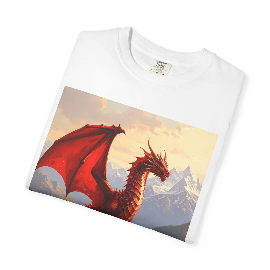 Red Dragon Mountain T-Shirt — Fantasy Dragon Tee
