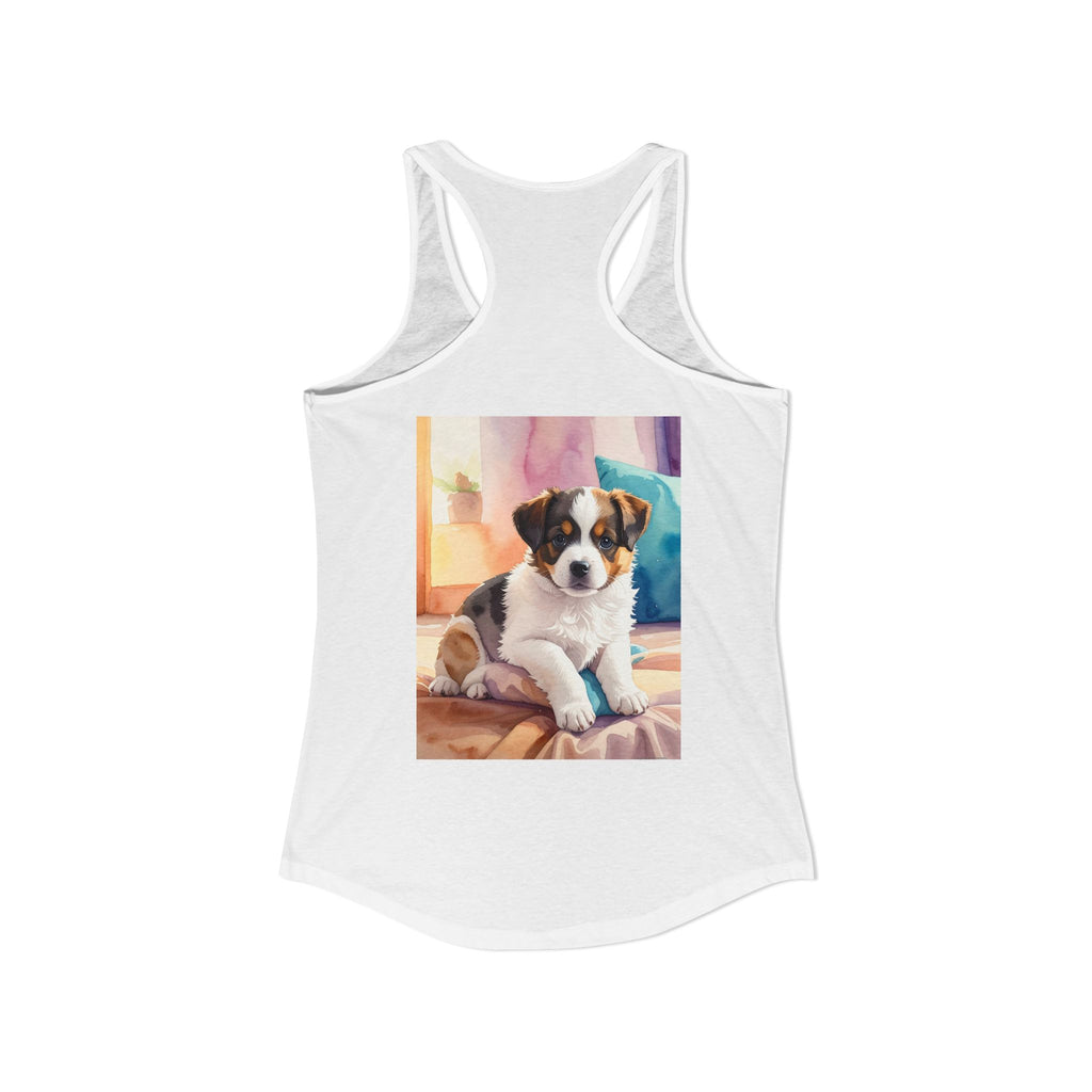 Cute Puppy-Women's Ideal Racerback Tank