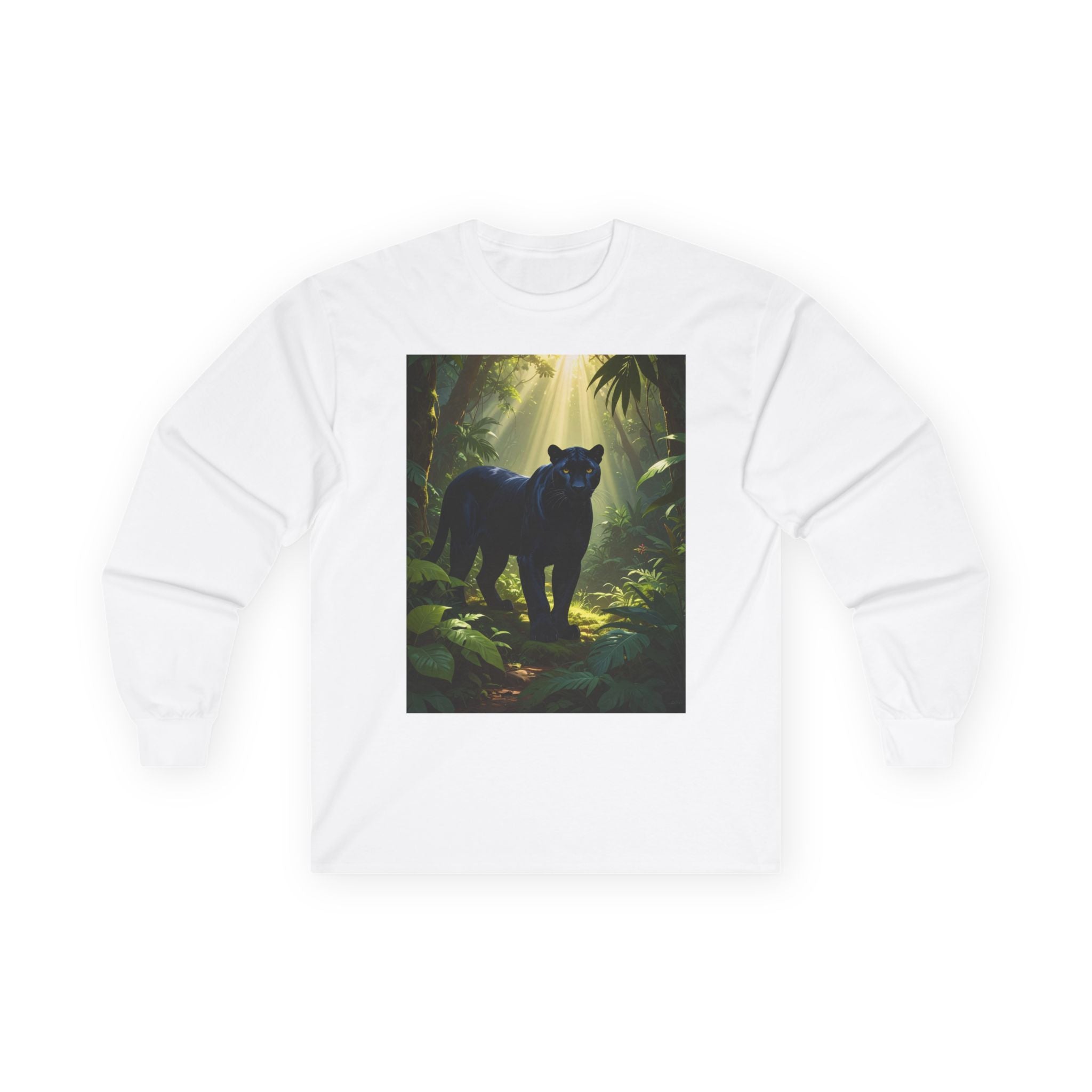 Panther in Sunlit Jungle Long Sleeve Tee