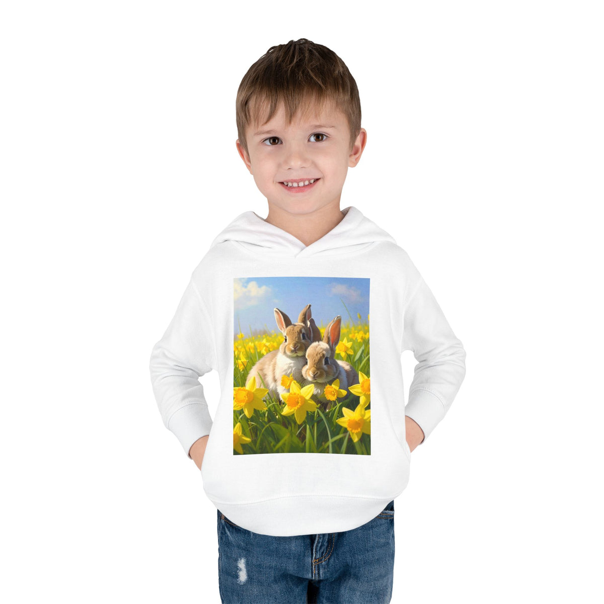 Bunnies Toddler Pullover Fleece Hoodie