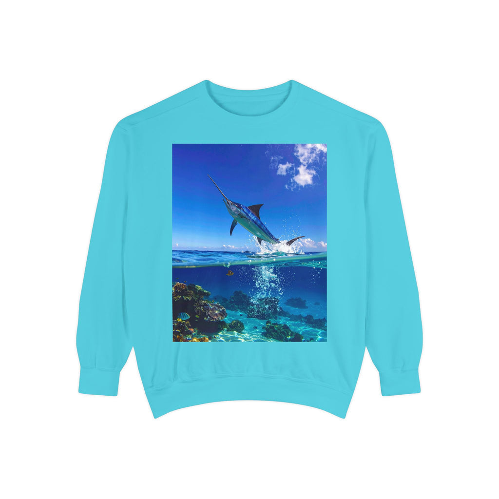 Marlin Ocean Sweatshirt — Tropical Sailfish Graphic Crewneck