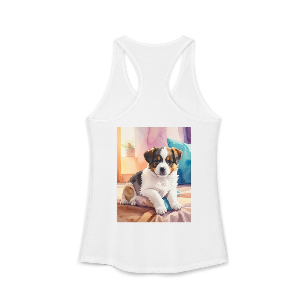 Cute Puppy-Women's Ideal Racerback Tank