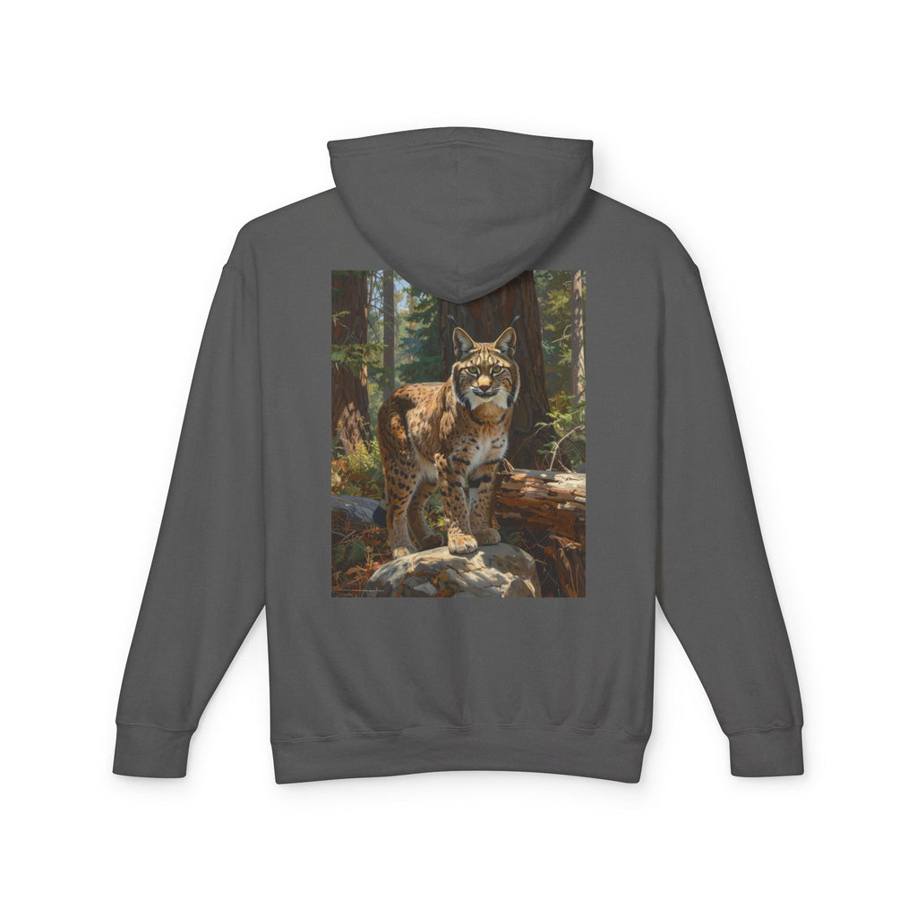 Bobcat Forest Hoodie — Wildcat Nature Graphic Sweatshirt