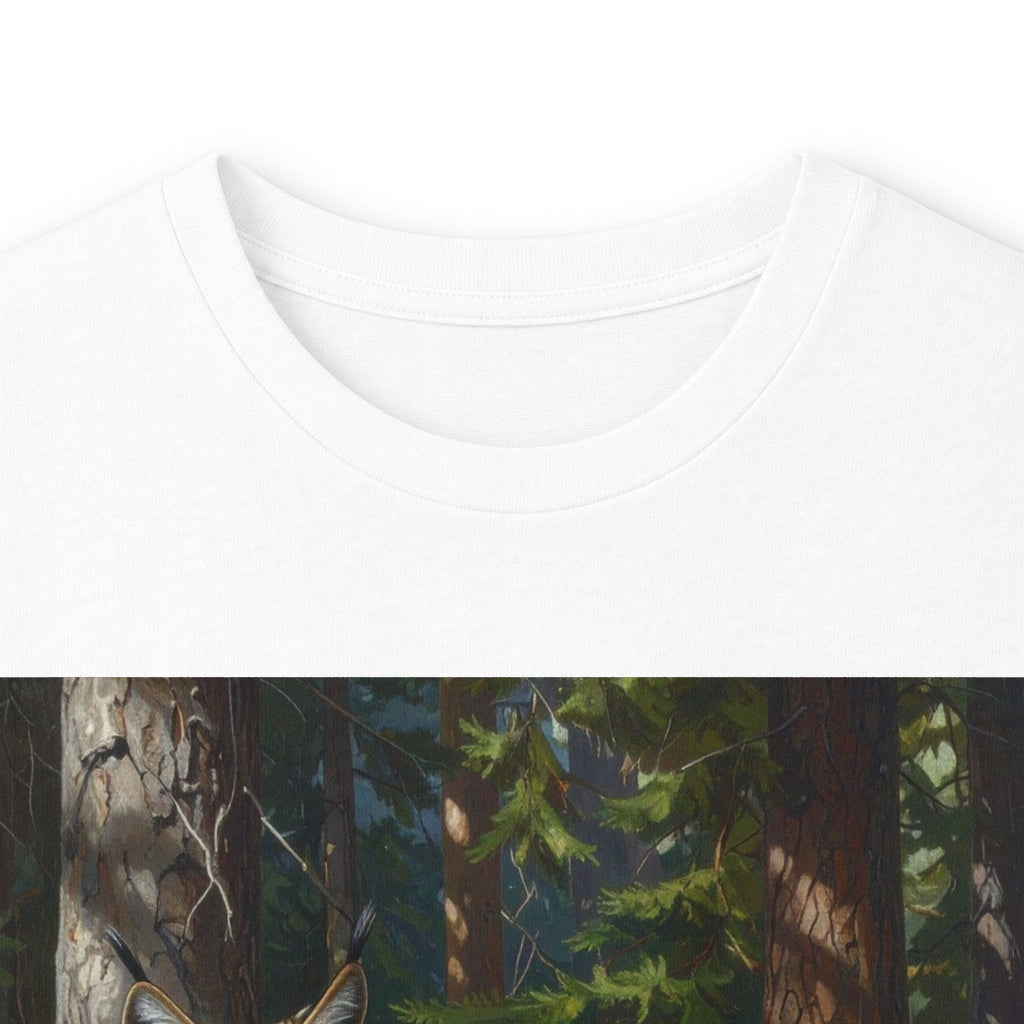 Bobcat Wilderness Long Sleeve Tee — Realistic Forest Cat Graphic