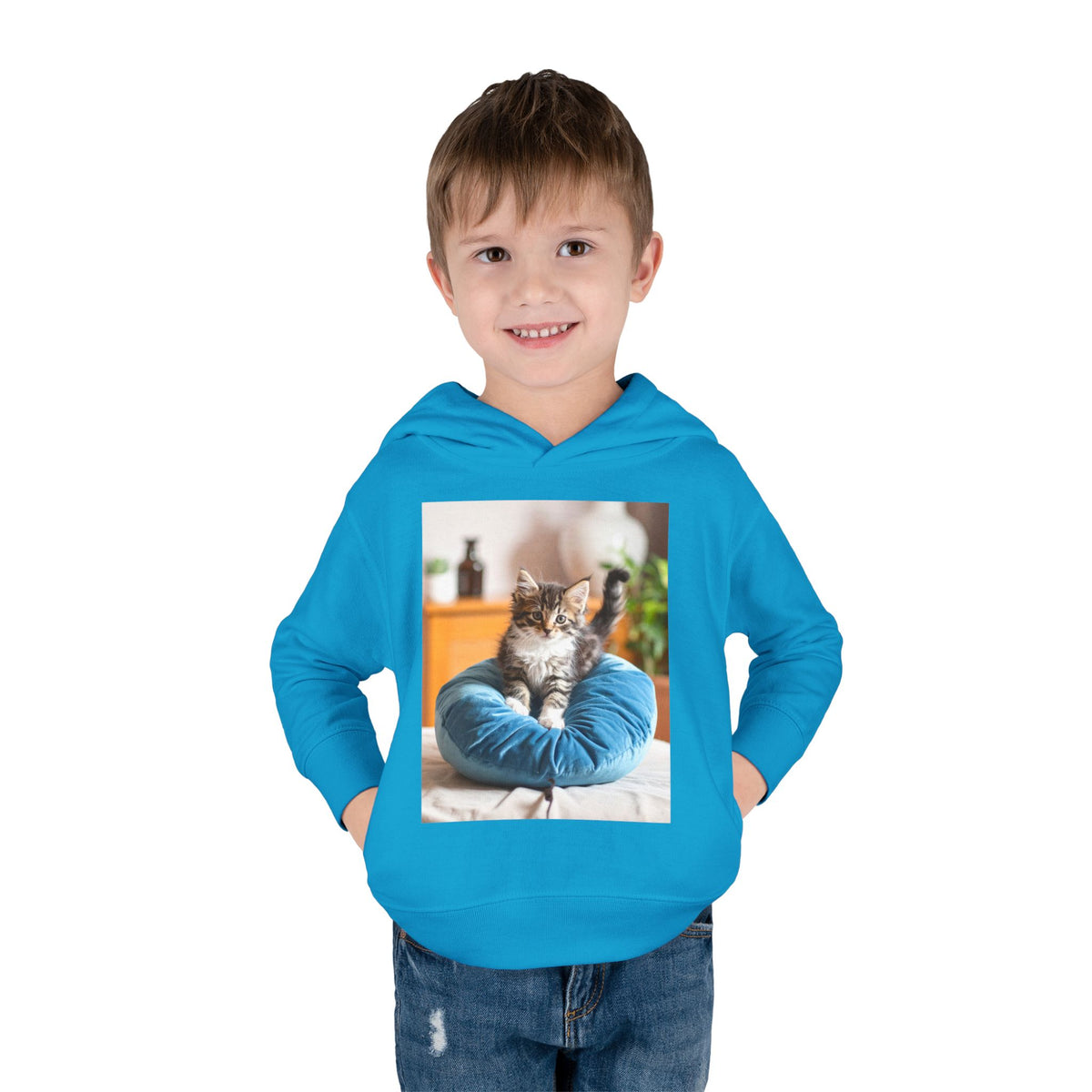 Kitten Toddler Pullover Fleece Hoodie