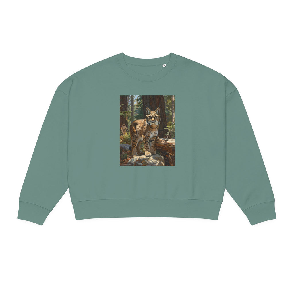 Bobcat Forest Crewneck Sweatshirt — Women's Organic Alma Crew