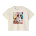 Boxy Tee — Cute Puppy Photo Graphic T-Shirt