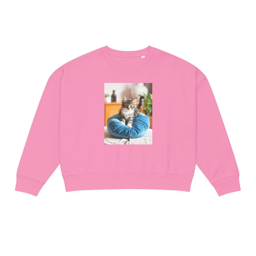 Cat Nap Crewneck Sweatshirt — Cozy Kitten Photo Print