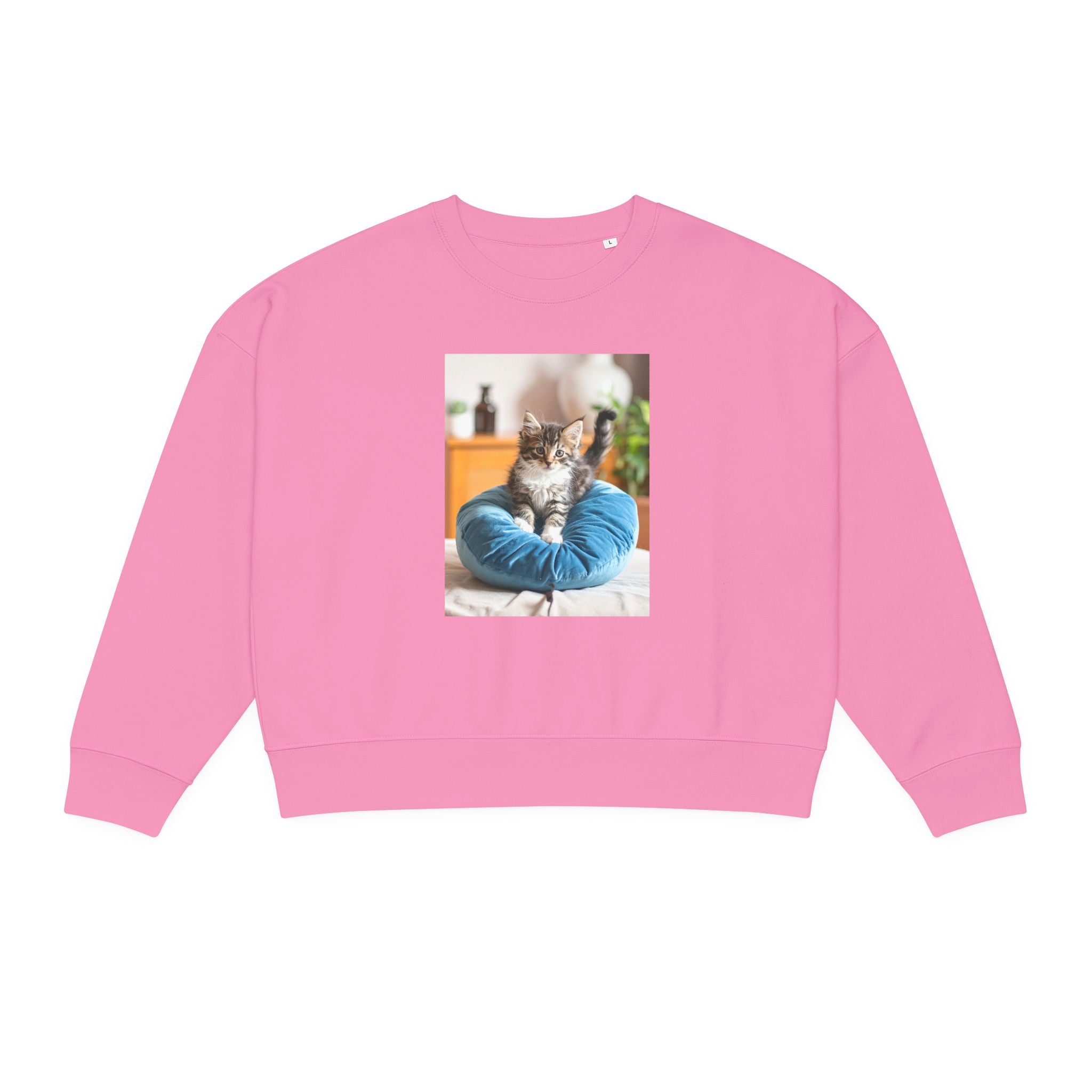 Cat Nap Crewneck Sweatshirt — Cozy Kitten Photo Print