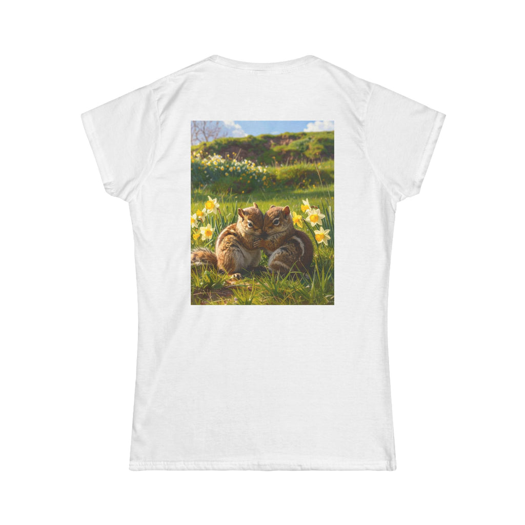 Chipmunks-Women's Crew Tee — Classic White Softstyle T-Shirt