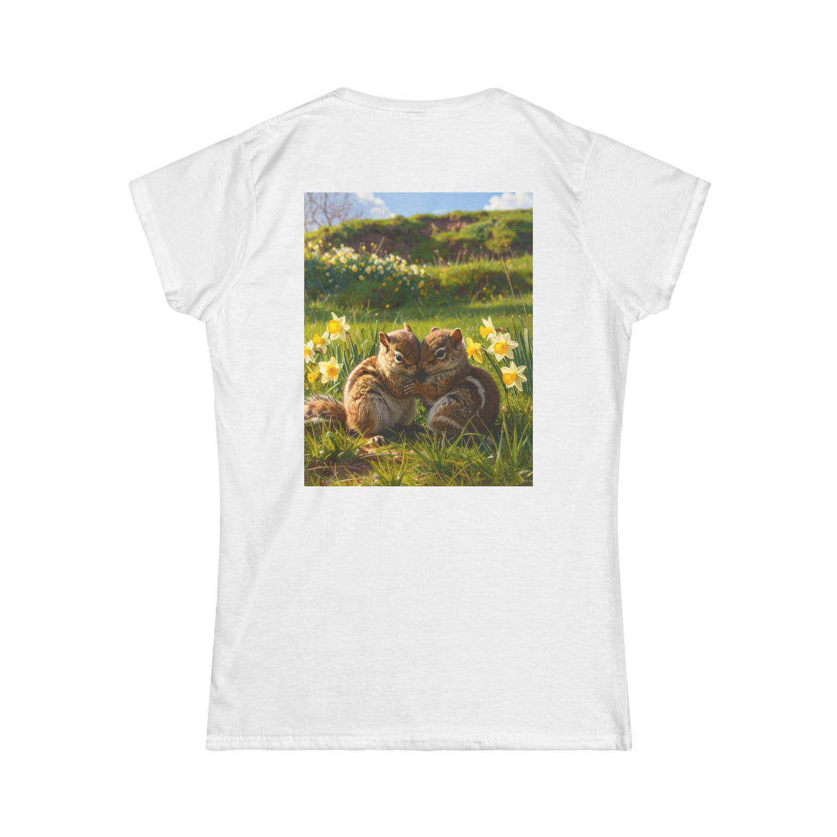 Chipmunks-Women's Crew Tee — Classic White Softstyle T-Shirt