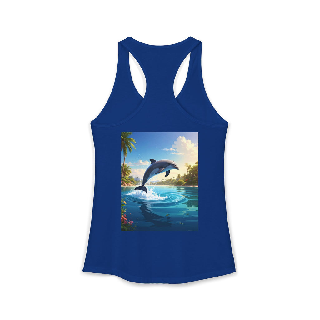 Dolphin-Women's Ideal Racerback Tank