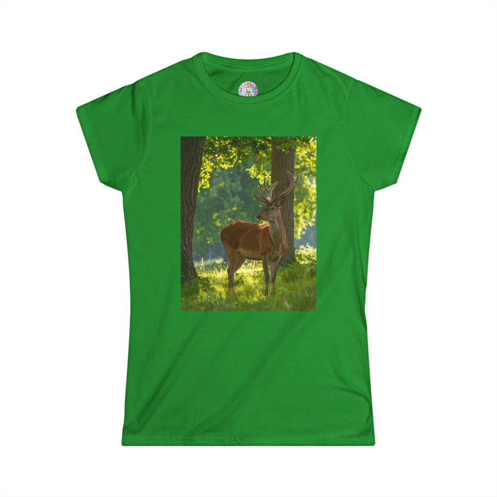 Deer-Women's Tee — Classic White Softstyle T-Shirt
