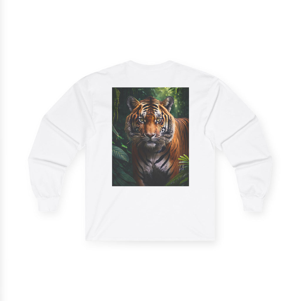 Tiger Portrait Long Sleeve Tee — Majestic Jungle Cat Graphic Shirt