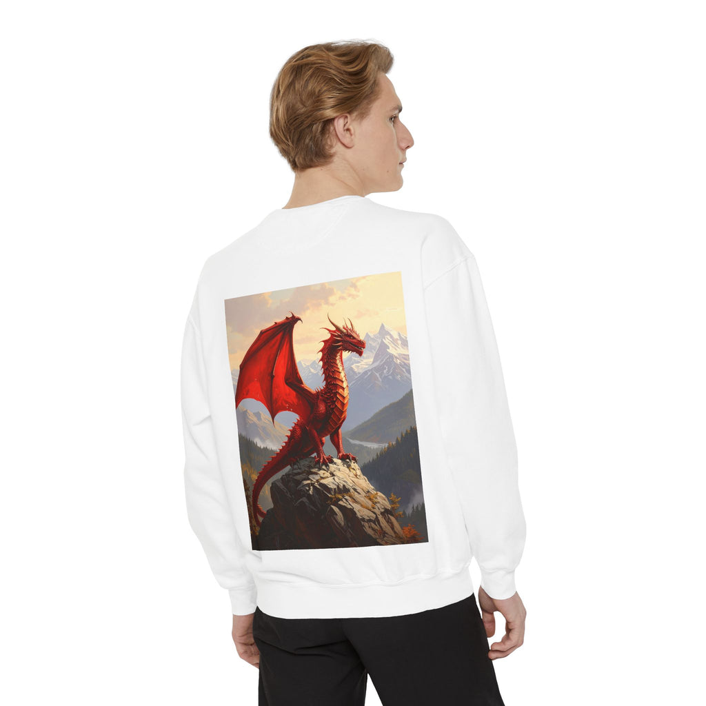 Dragon Crest Sweatshirt — Red Dragon Mountain Fantasy Crewneck