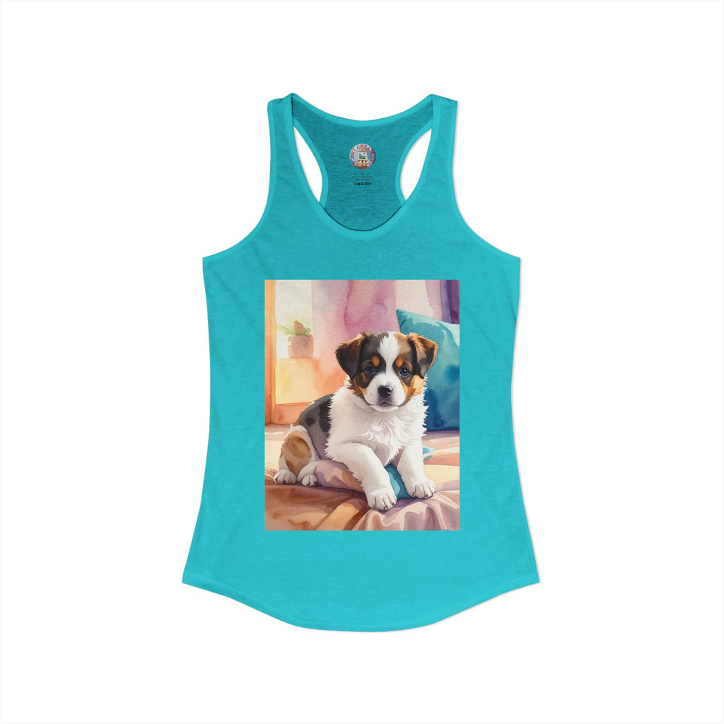 Cute Puppy-Women's Ideal Racerback Tank